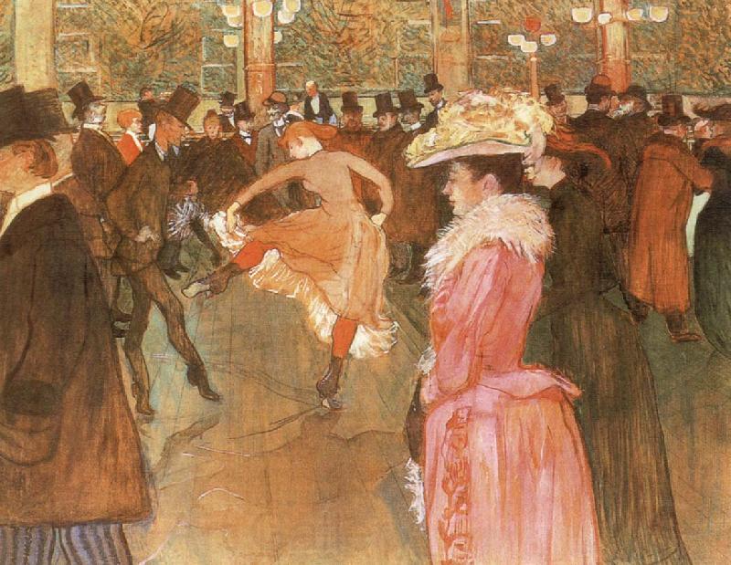 Henri de toulouse-lautrec A Dance at the Moulin Rouge Spain oil painting art